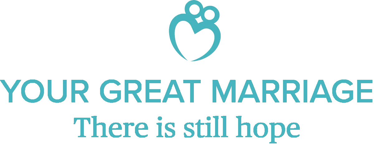Logo and text: "YOUR GREAT MARRIAGE. There is still hope" with a heart and dot design.